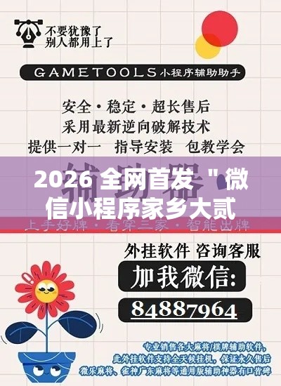 2026 全网首发 ＂微信小程序家乡大贰开挂器”详细辅助教程分享