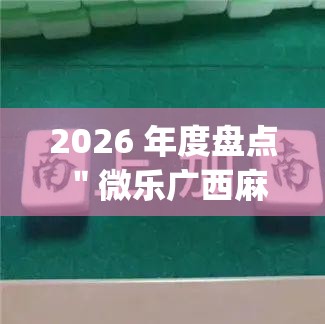 2026 年度盘点 ＂微乐广西麻将小程序开挂神器”(确实是有挂)知乎