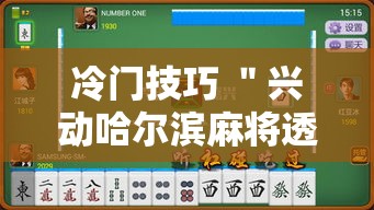 冷门技巧 ＂兴动哈尔滨麻将透宝挂”辅助挂下载