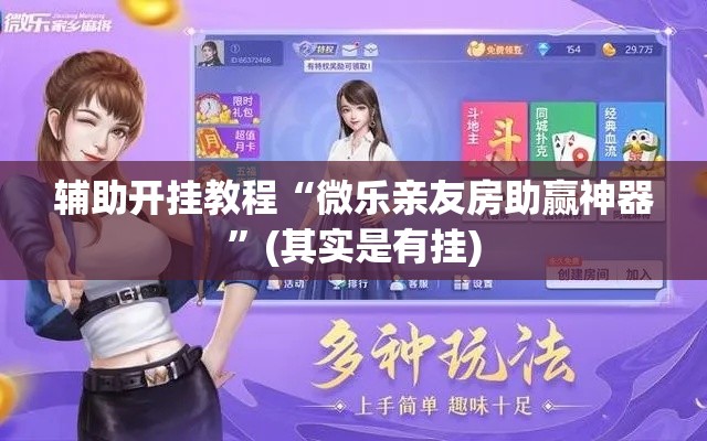 辅助开挂教程“微乐亲友房助赢神器”(其实是有挂)