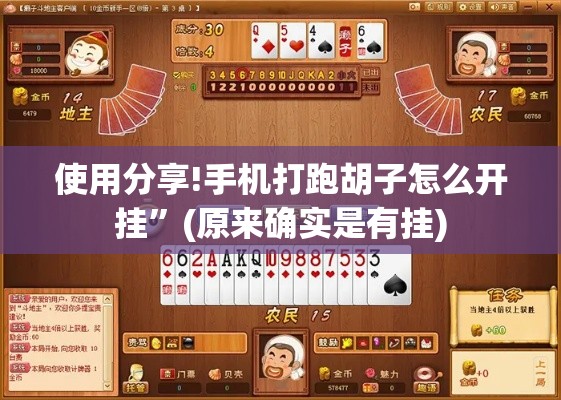 使用分享!手机打跑胡子怎么开挂”(原来确实是有挂)