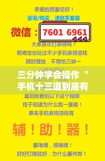 三分钟学会操作 ＂手机十三道到底有挂吗	”辅助挂下载”(最新开挂教程)