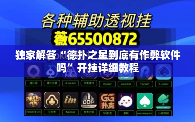 独家解答“德扑之星到底有作弊软件吗”开挂详细教程