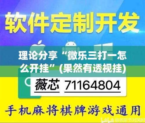 理论分享“微乐三打一怎么开挂	”(果然有透视挂)