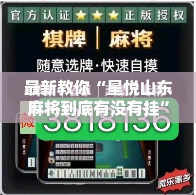 最新教你“星悦山东麻将到底有没有挂”真可以装挂
