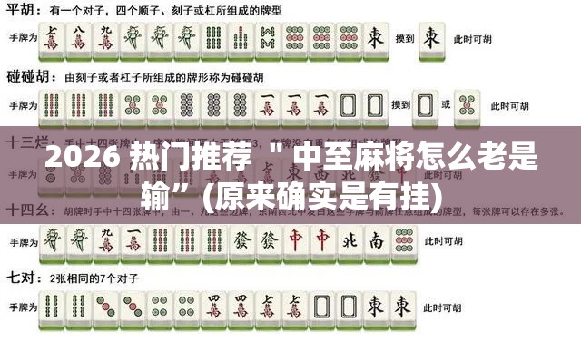 2026 热门推荐 ＂中至麻将怎么老是输”(原来确实是有挂)