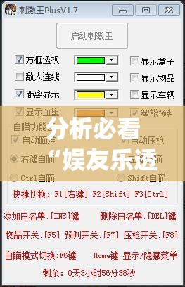 分析必看“娱友乐透视挂”作弊挂(辅助外挂+教程)