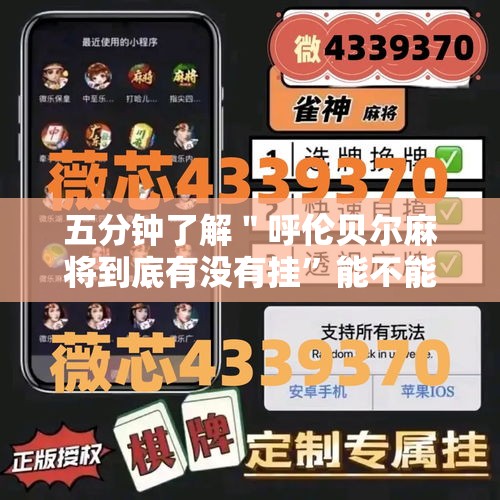 五分钟了解＂呼伦贝尔麻将到底有没有挂”能不能开挂!