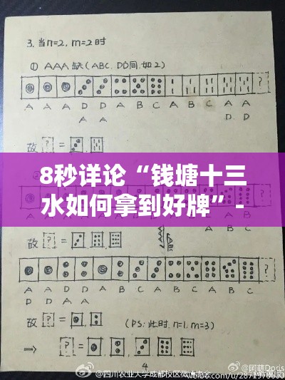 8秒详论“钱塘十三水如何拿到好牌”-原来有挂