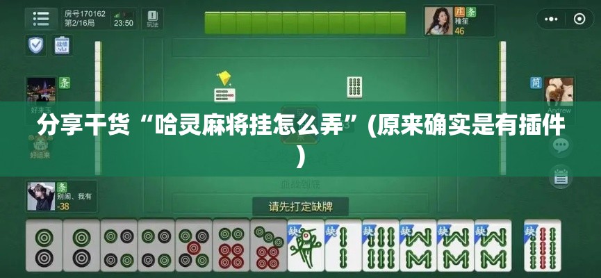 分享干货“哈灵麻将挂怎么弄”(原来确实是有插件)