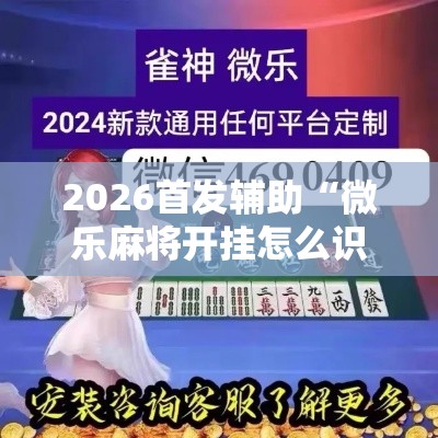 2026首发辅助“微乐麻将开挂怎么识破”分享必要外挂教程