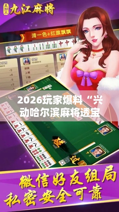2026玩家爆料“兴动哈尔滨麻将透宝挂	”开挂辅助软件教程