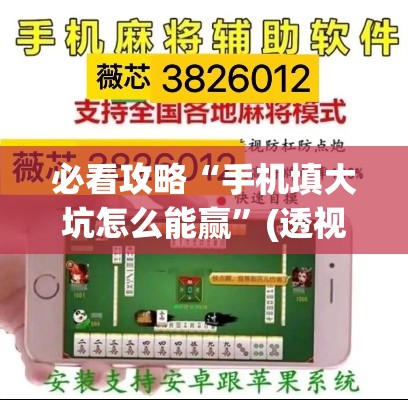 必看攻略“手机填大坑怎么能赢	”(透视)其实真的有挂