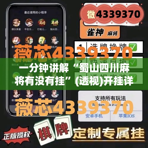 一分钟讲解“蜀山四川麻将有没有挂”(透视)开挂详细教程