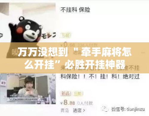万万没想到 ＂牵手麻将怎么开挂”必胜开挂神器