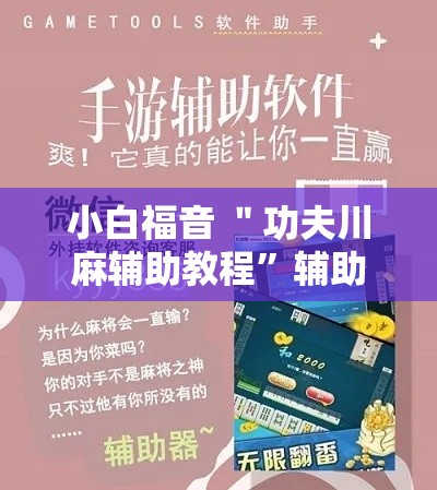 小白福音 ＂功夫川麻辅助教程”辅助工具插件,揭秘技巧开挂